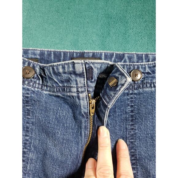 Talbots Jeans Size 8 Womens Blue Pants Stretch Ladies Mid Rise Wide Leg Crop NWT - Picture 6 of 15